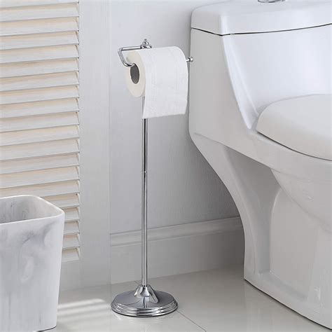 single post toilet tissue holder|extra toilet paper holders freestanding.